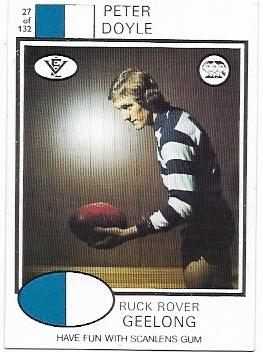 1975 VFL Scanlens (27) Peter DOYLE Geelong *