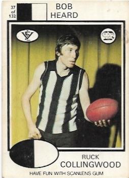 1975 VFL Scanlens (37) Bob HEARD Collingwood *