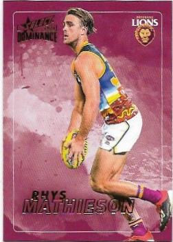 2020 Select Dominance Base Card (18) Rhys MATHIESON Brisbane