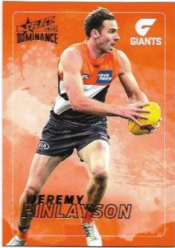 2020 Select Dominance Base Card (93) Jeremy FINLAYSON Gws