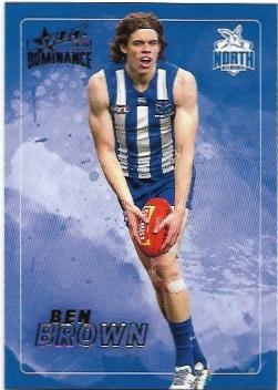 2020 Select Dominance Base Card (136) Ben BROWN North Melbourne