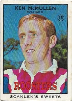 1968 B Scanlens Rugby League (15) Ken McMullen Roosters