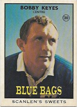 1968 B Scanlens Rugby League (30) Bobby Keyes Blue Bags