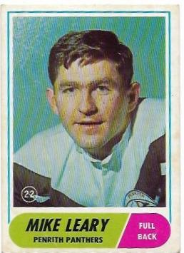 1969 Scanlens Rugby League (22) Mike Leary Penrith Panthers