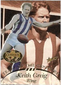 1996 Select Team Of The Century (TC10) Keith Greig North Melbourne