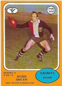 1973 A VFL Scanlens (5) Ross Smith St. Kilda *
