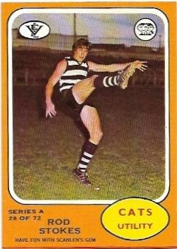 1973 A VFL Scanlens (28) Rod Stokes Geelong *