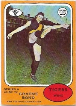 1973 A VFL Scanlens (43) Graeme Bond Richmond *