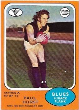 1973 A VFL Scanlens (50) Paul Hurst Carlton *