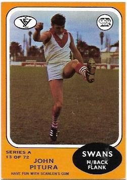1973 A VFL Scanlens (13) John Pitura South Melbourne