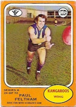 1973 A VFL Scanlens (24) Paul Feltham North Melbourne