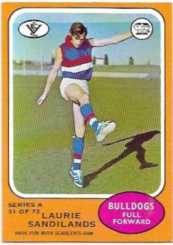 1973 A VFL Scanlens (31) Laurie Sandilands Footscray