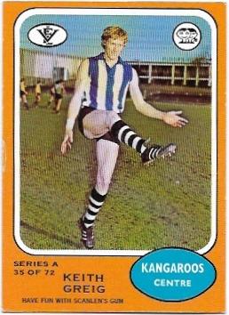 1973 A VFL Scanlens (35) Keith Greig North Melbourne