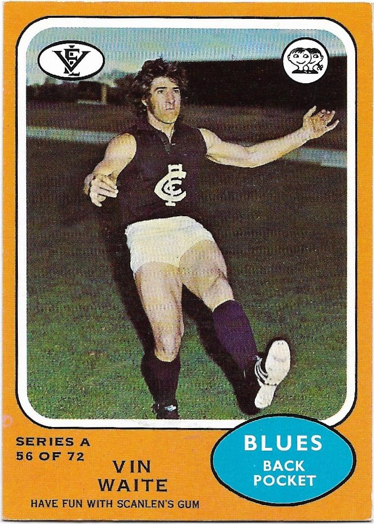 1973 A VFL Scanlens (56) Vin Waite Carlton