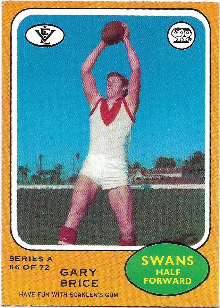 1973 A VFL Scanlens (66) Gary Brice South Melbourne