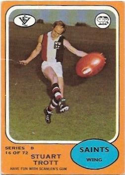 1973 B VFL Scanlens (16) Stuart Trott St. Kilda *