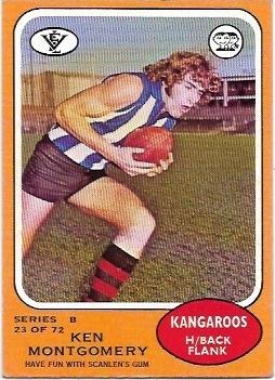 1973 B VFL Scanlens (23) Ken Montgomery North Melbourne *