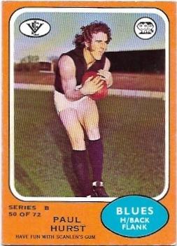 1973 B VFL Scanlens (50) Paul Hurst Carlton *
