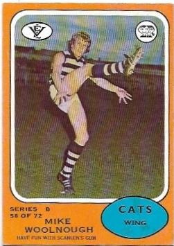 1973 B VFL Scanlens (58) Mike Woolnough Geelong *