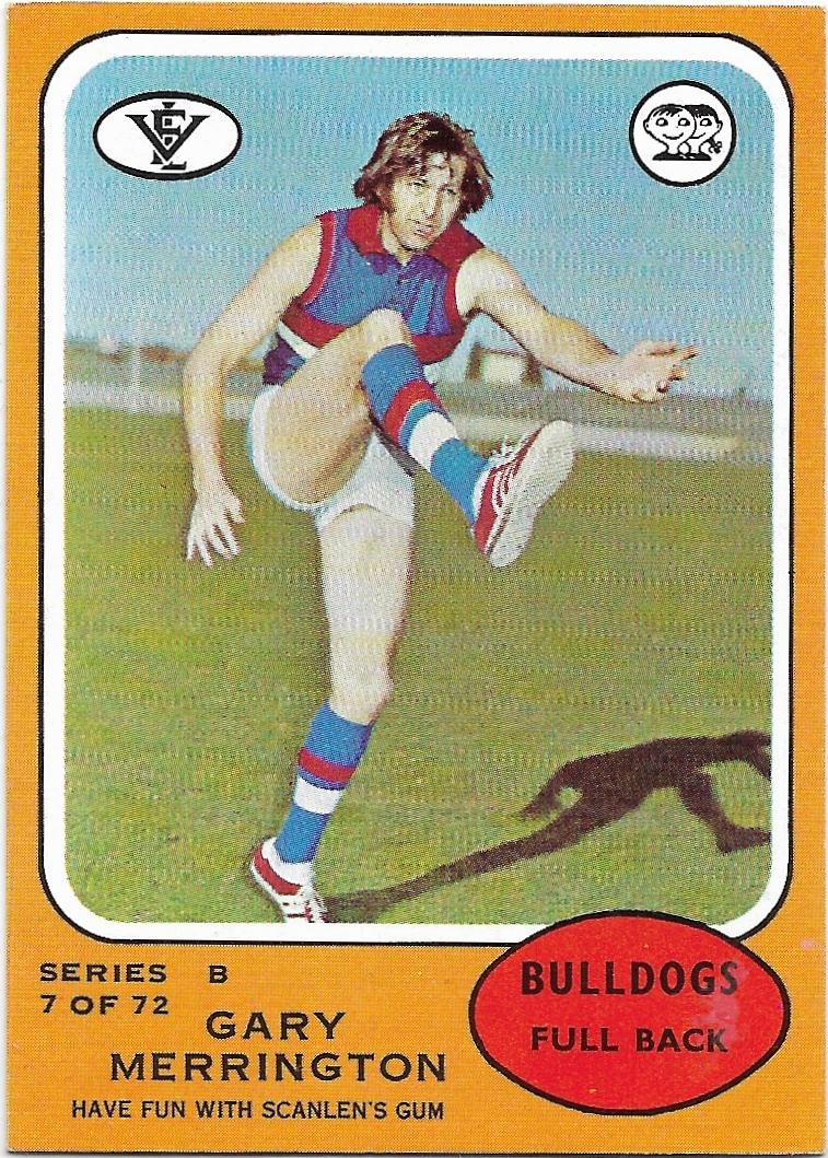 1973 B VFL Scanlens (7) Gary Mellington Footscray