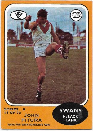 1973 B VFL Scanlens (13) John Pitura South Melbourne