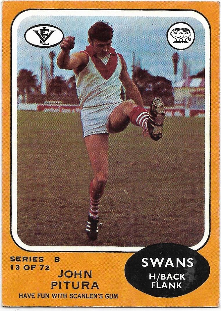 1973 B VFL Scanlens (13) John Pitura South Melbourne