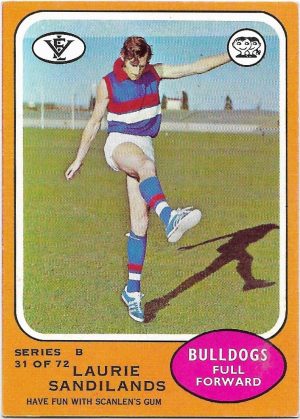 1973 B VFL Scanlens (31) Laurie Sandilands Footscray