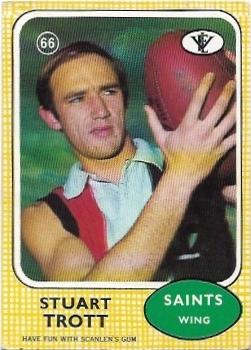 1972 VFL Scanlens (66) Stuart Trott St. Kilda *