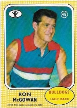 1972 VFL Scanlens (48) Ron McGowan Footscray *