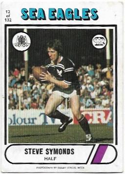 1976 Scanlens Rugby League (12) Steve Symonds Sea Eagles