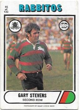 1976 Scanlens Rugby League (66) Gary Stevens Rabbitohs