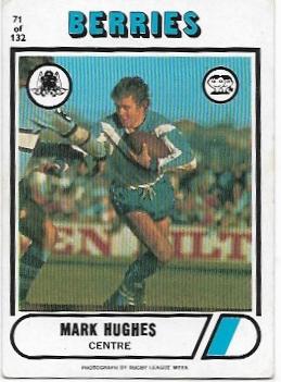 1976 Scanlens Rugby League (71) Mark Hughes Berries