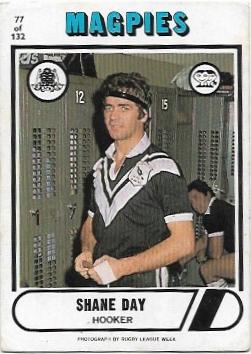 1976 Scanlens Rugby League (77) Shane Day Magpies