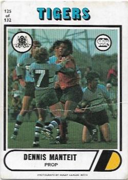 1976 Scanlens Rugby League (125) Dennis Manteit Tigers