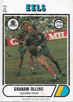 1976 Scanlens Rugby League (131) Graham Olling Eels