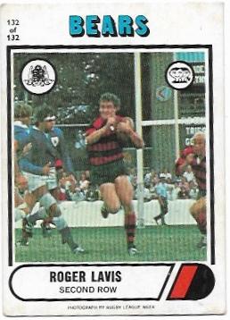 1976 Scanlens Rugby League (132) Roger Lavis Bears