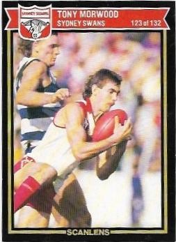 1987 Scanlens (123) Tony Morwood South Melbourne – Near Mint
