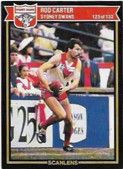 1987 Scanlens (125) Rod Carter South Melbourne – Near Mint