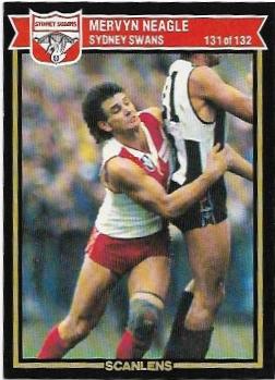 1987 Scanlens (131) Mervyn Neagle South Melbourne – Near Mint