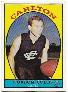 1968 A Scanlens (23) Gordon Collis Carlton *