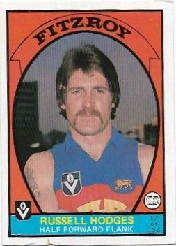 1978 VFL Scanlens (17) Russell Hodges Fitzroy