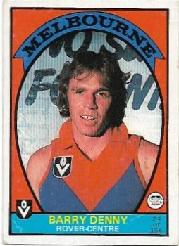 1978 VFL Scanlens (24) Barry Denny Melbourne