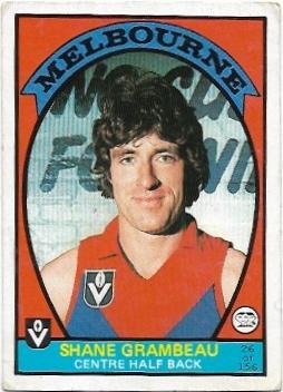 1978 VFL Scanlens (26) Shane Grambeau Melbourne