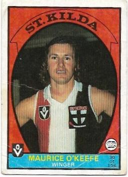 1978 VFL Scanlens (30) Maurice O’Keefe St. Kilda