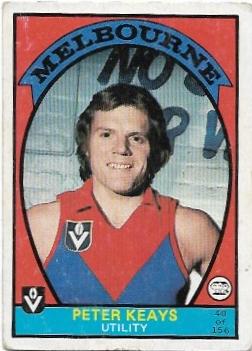 1978 VFL Scanlens (40) Peter Keays Melbourne