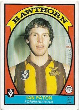 1978 VFL Scanlens (104) Ian Paton Hawthorn