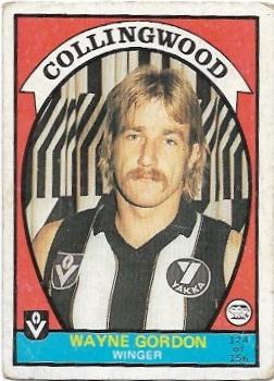 1978 VFL Scanlens (124) Wayne Gordon Collingwood