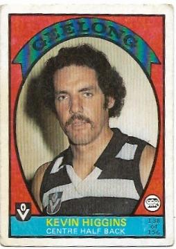 1978 VFL Scanlens (138) Kevin Higgins Geelong