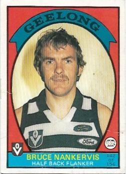 1978 VFL Scanlens (142) Bruce Nankervis Geelong