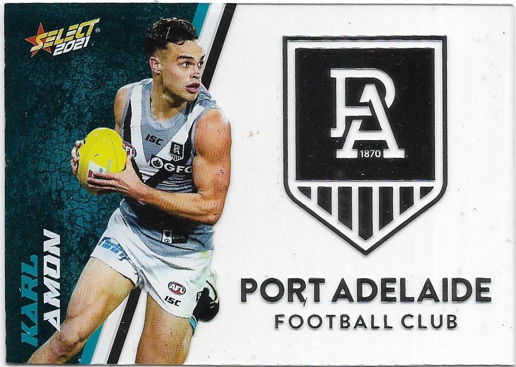 2021 Select Footy Stars Club Acetate (CA49) Karl AMON Port Adelaide